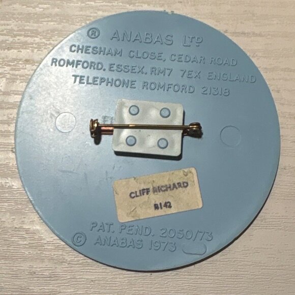 Vintage Anabas Clint Eastwood Button Badge With Pin Back 1973 3.5" - Picture 3 of 5